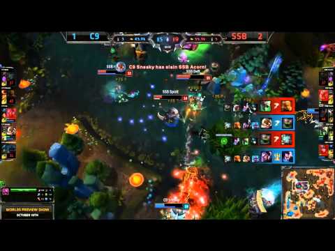 C9 almost won teamfight semi comeback - SSB vs C9 Game 4 (S4 Worlds)