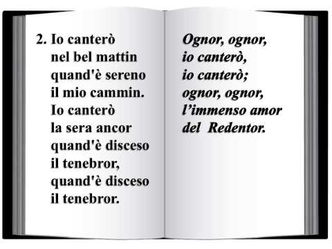 468 Io canterò l'immenso amor - Innario Chiesa Cristiana Avventista del Settimo Giorno 2014