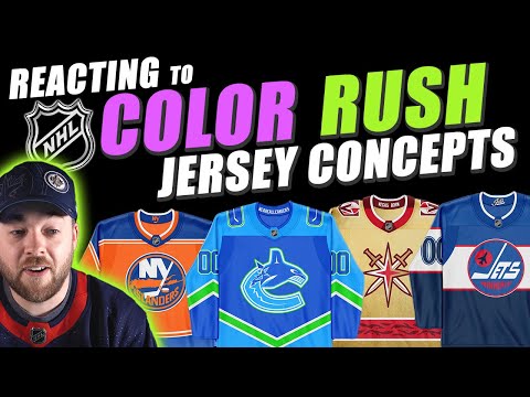 Reacting to 'COLOR RUSH' NHL Jersey Concepts!