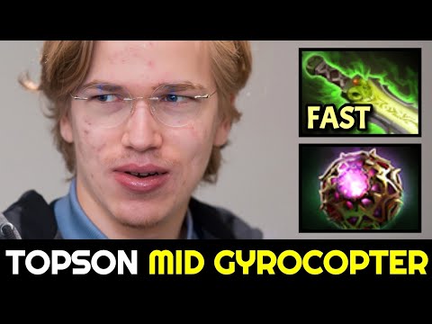 TOPSON MID Gyrocopter with Fast Ethereal Blade Build Dota 2