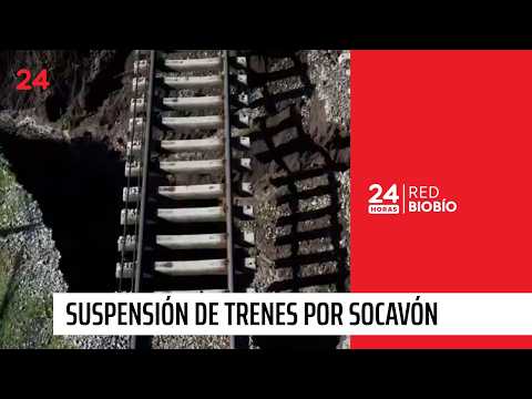 Socavón obligó a suspender tránsito de trenes en Hualqui |24 Horas TVN Chile