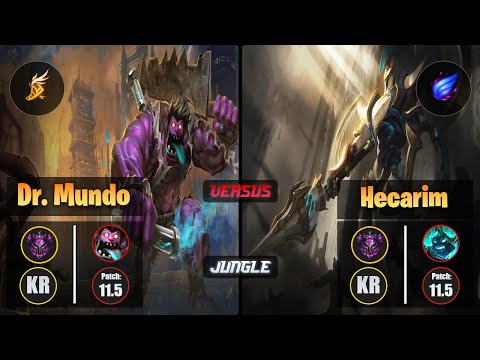 Master DR. MUNDO [Fleet Footwork] (Jungle) VS  HECARIM - Master KR Patch 11.5