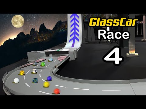 GlassCar 2020 - Race 4 (C1) - Moonscape night circuit - By Fubeca's Marble Runs