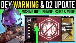 Destiny 2's MISSING Update, Bungie Warning, Event Updates & D2 Devs New Games!
