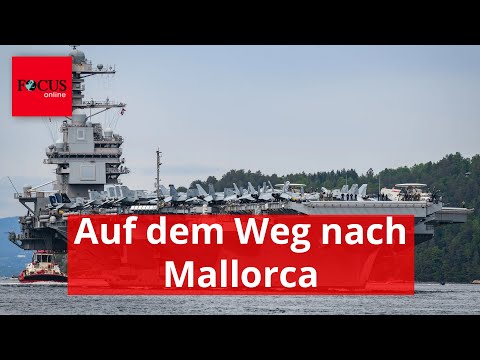 333 meters long: The world's largest warship on its way to Mallorca