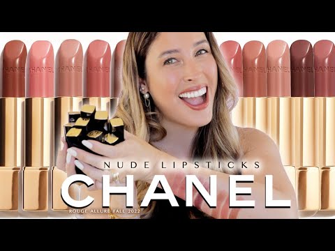 CHANEL NUDE LIPSTICKS 🤎 CHANEL FALL 2022 Rouge Allure Lipstick Collection LIPS and ARM SWATCHES