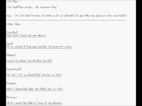 Auditioning for "The Summer Kinz" Series