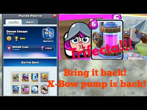 X-Bow Pump Is Back! Ladder Trophy Push -Clash Royale