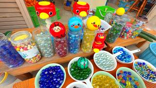 Marble Run Rainbow ⭐ Ultimately beautiful balls & soothing rotating bucket ASMR sound