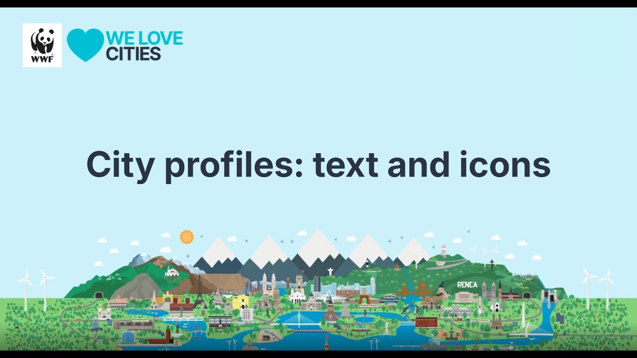 City profiles: text and icons