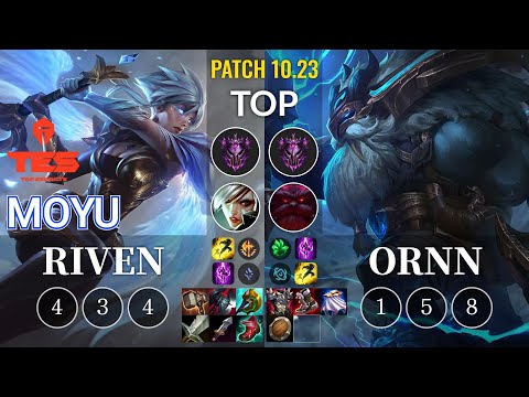 TES Moyu Riven vs Ornn Top - KR Patch 10.23