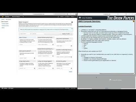 1 Introduction to the Orion Papers AWS TUTORIAL FOR BEGINNER CERTIFIED SOLUTIONS ARCHITECTASSOCIATE
