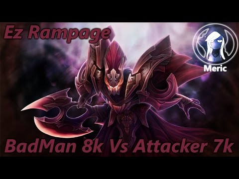 Dota 2 | BadMan 8K MMR Spectre vs Attacker! Kunkka Ez Rampage