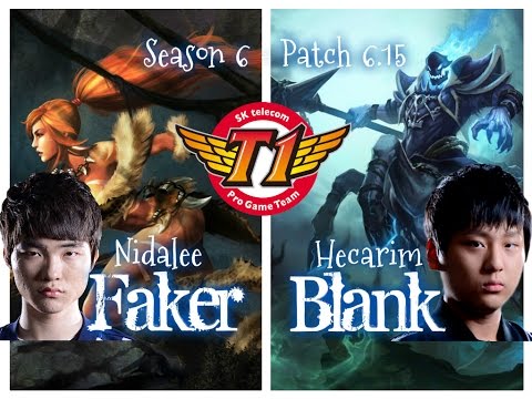 Faker vs Blank - NIDALEE VS HECARIM JUNGLE - Patch 6.15 KR Ranked | League of Legends