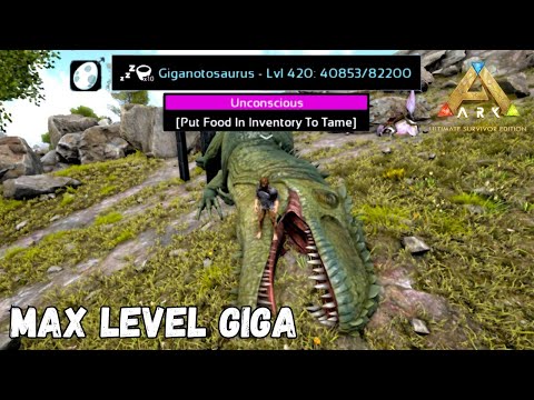 MAX LEVEL GIGA TAMING!! |ARK SURVIVAL EVOLVED MOBILE (domando giga level máximo)