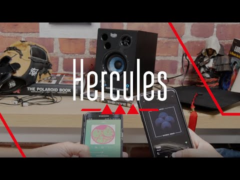 Hercules DJSpeaker 32 Smart Bluetooth Enabled Speakers (Pair) with Adjustable Speaker Stands (Pair)