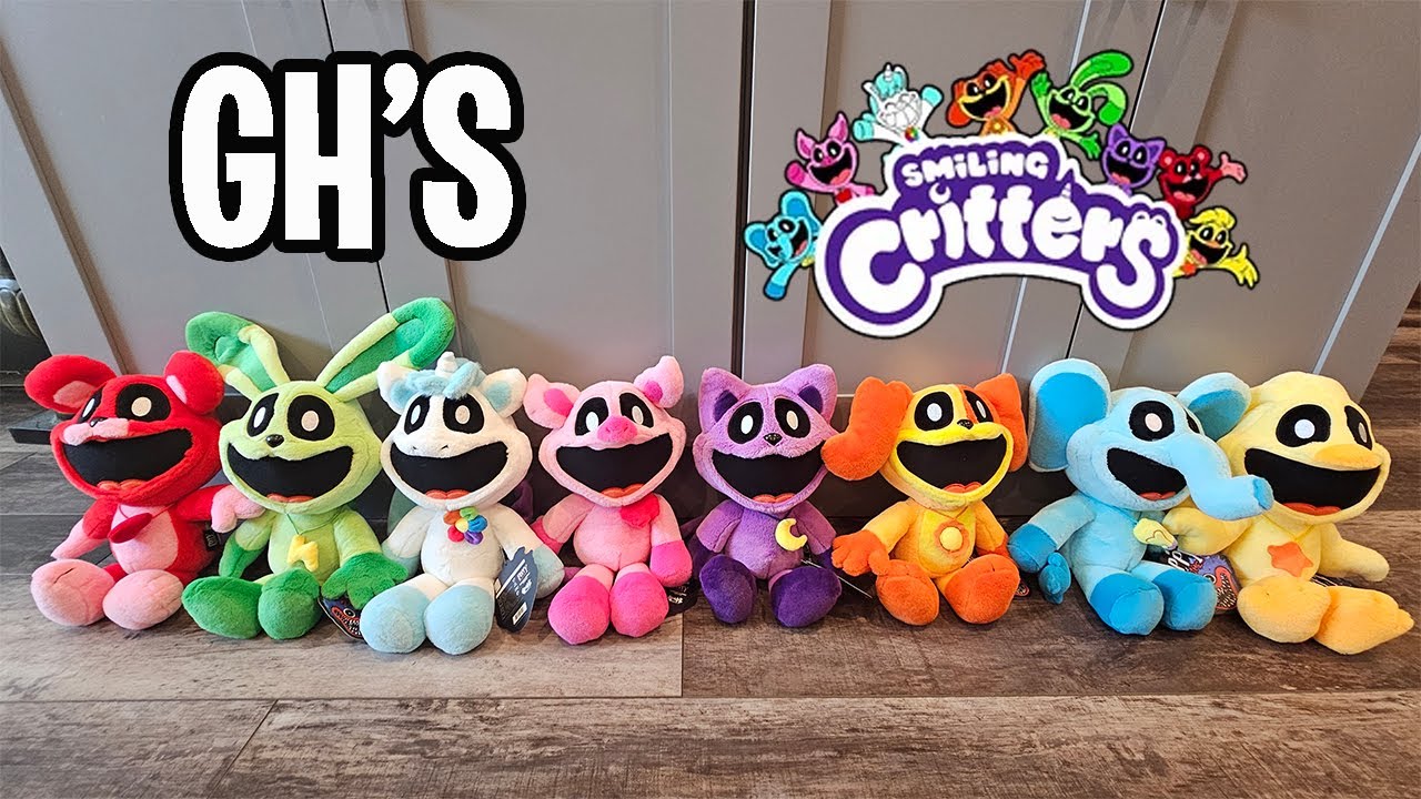 New Full Set of Official GH's Smiling Critters Plushies!