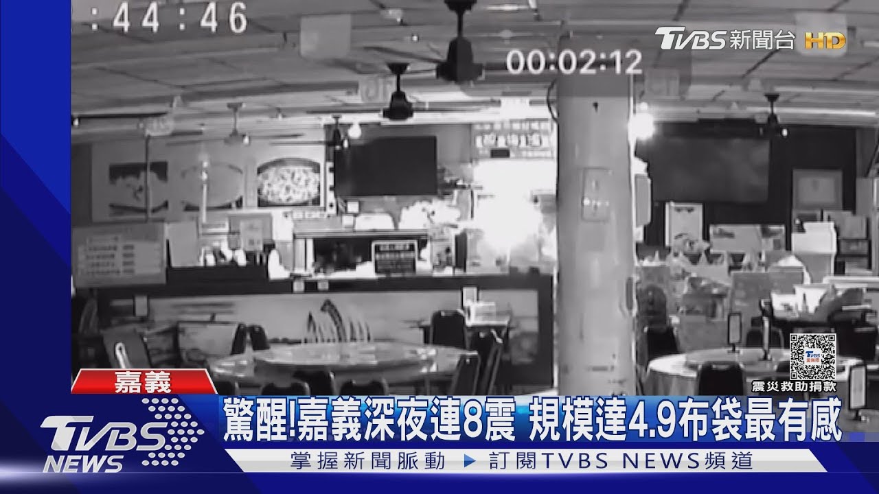 震央布袋畫面曝!嘉義深夜連8震 最大規模達4.9