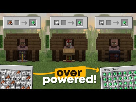5 BEST Villager Trades to FARM Emeralds in Minecraft!