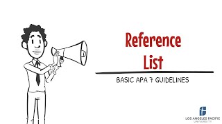 Basic APA 7 Guidelines | Reference List