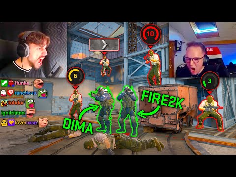 DIMA & FIRE2K vs. EVERY RANK (2v2)