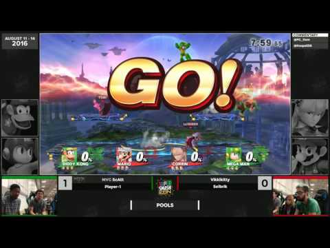 SSC16 - Player-1 + ScAtt vs Vikkikitty + Seibrik - Pools Smash 4
