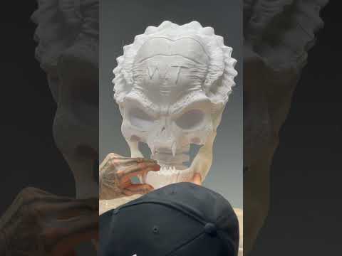 The Predator 3D Printed life sized 3D target coming soon!! #ballisticdummy #predatorskull #predator