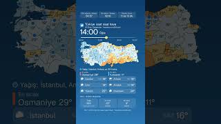 Türkiye Saat Saat Hava Durumu 14 Ekim | En Sıcak Osmaniye 29°, 71 İlde Yağış