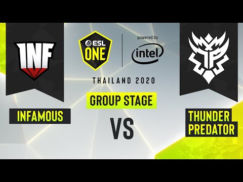 Dota2 - Infamous vs. Thunder Predator - Game 3 - ESL One Thailand 2020 - Upper Bracket - AM