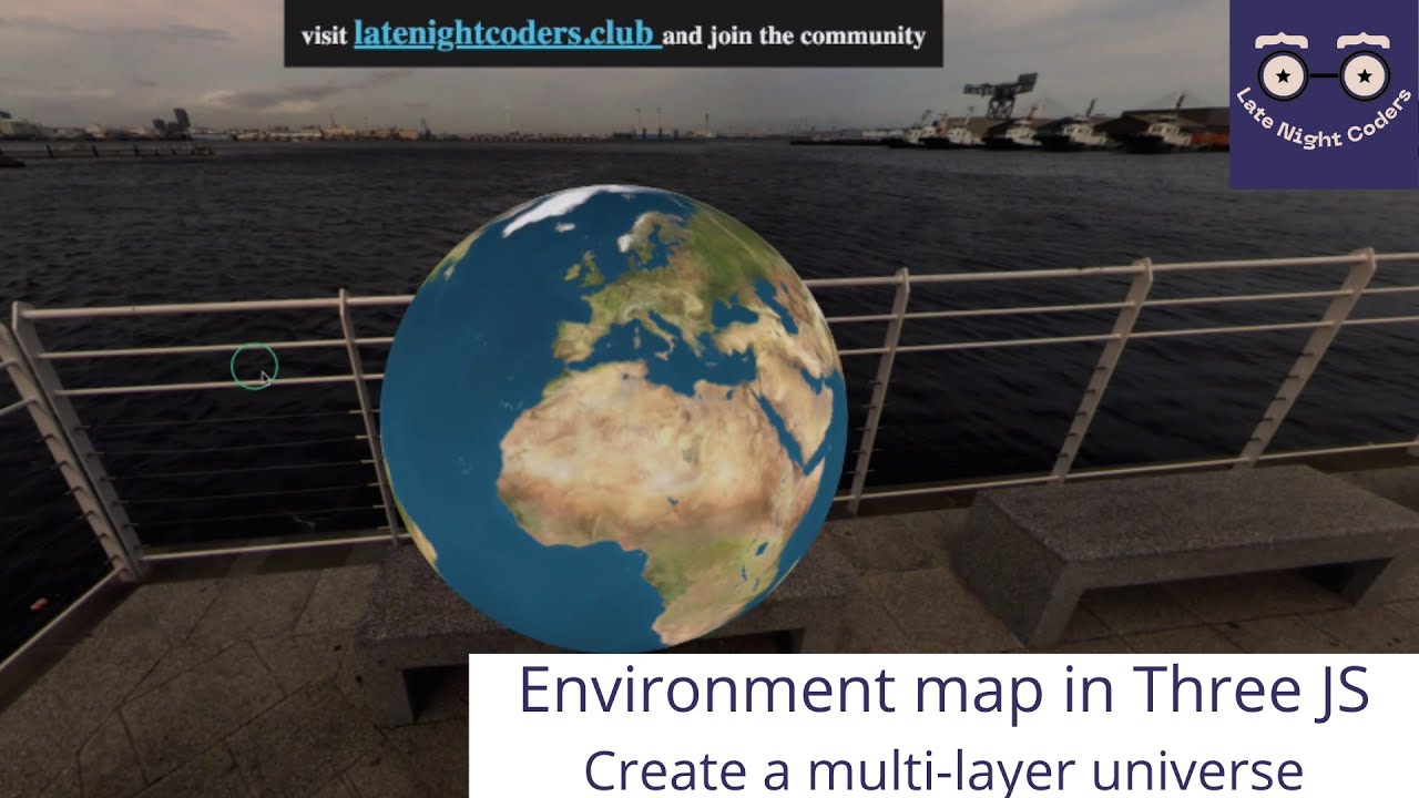 Create a multi-layer universe with environment map and textures in Three JS