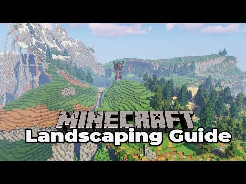 Minecraft Survival Landscaping Guide #1 How to build custom terrain : Tutorial Let's Play