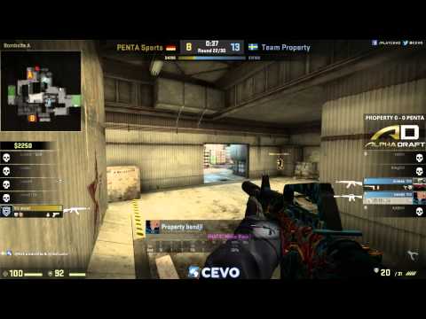 Team Property vs PENTA Sports Game 1 (CEVO-P CS:GO Season 8) - Helium & Metuz