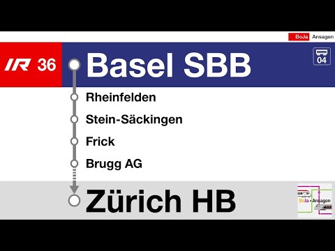 SBB Ansagen | IR36 Basel SBB - Zürich HB | BoJa Ansagen