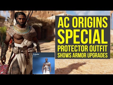 Assassin's Creed Origins Outfits SPECIAL PROTECTOR OUTFIT Shows Upgrades Nicely (AC Origins Outfits) Video