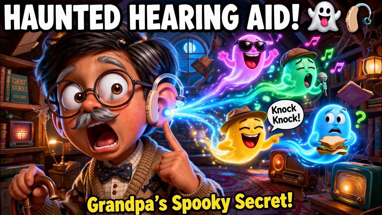 Grandpa's Haunted Hearing Aid 👻🎧 | Funny Ghost Story for Kids | Horror Tales for Children