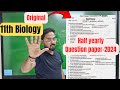 11th Biology | Half yearly question paper 2024