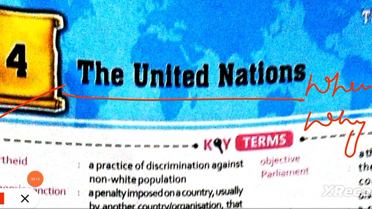 ICSE class 8 civics chapter 4 The United Nations
