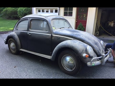 Garage Find 1957 Vw Beetle Rescue | Forgotten Ragtop Oval Bug Found Sitting for over 30 years.