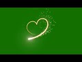 Golden heart effect green screen