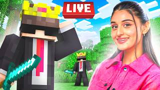 Teaching @PAYALGAMING Some Minecraft | SenpaiSpider is LIVEEEE