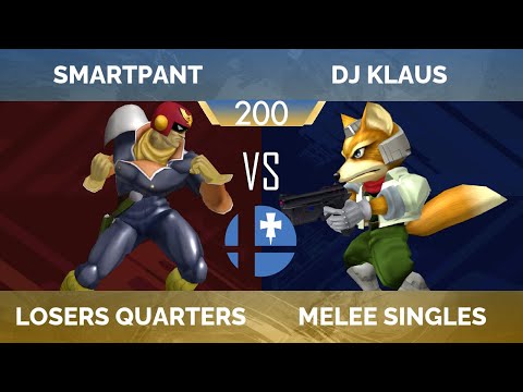RogaSmash 200: SSBM Losers Quarters – Smartpant (C Falcon, Falco) vs DJ Klaus (Fox)