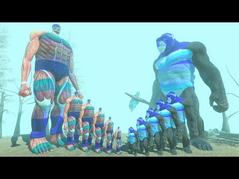 Epic Ocean War | Growing Oceal Titan vs Growing Ocean Kong - Animal Revolt Battle Simulator