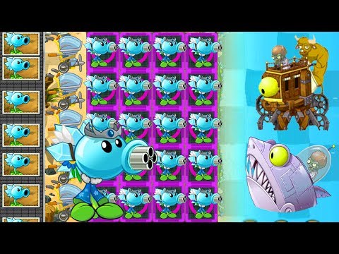 Plants vs Zombies 2 Mod: SNOW PEA vs ALL ZOMBOSS FIGHT!