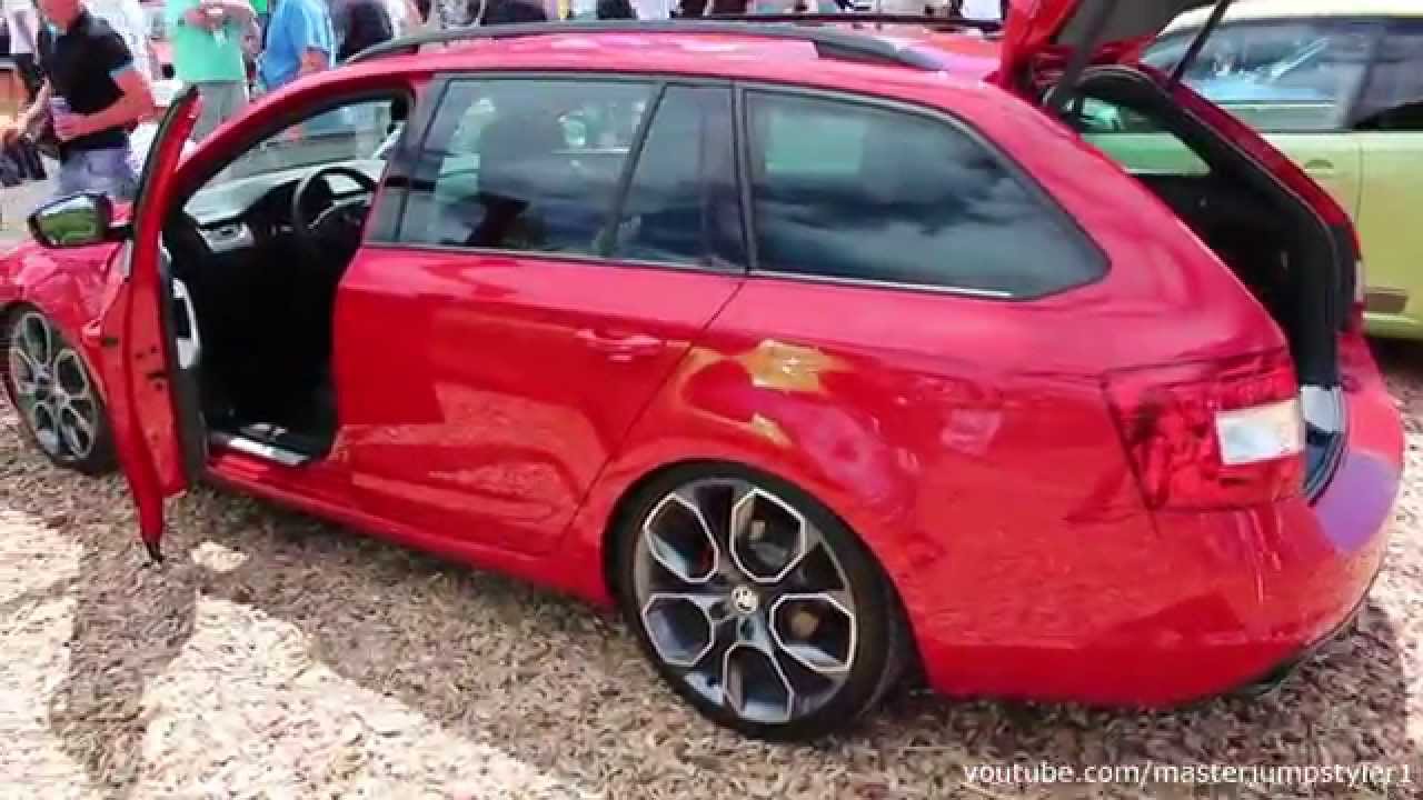 Red Skoda Octavia RS