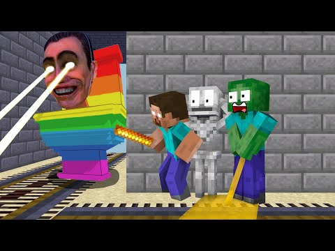 Monster School Family VS Skibidi Toilet Army - minecraft animation