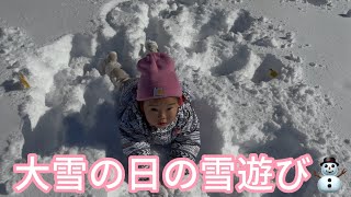 アメリカで大雪降ったから朝から遊びまくったー！