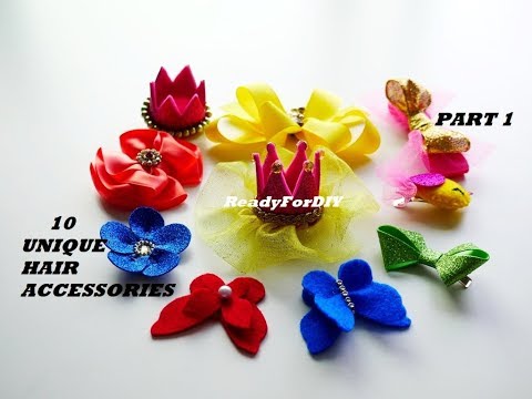 10 UNIQUE DIY HAIR ACCESSORIES FOR BABY GIRLS & KIDS |...