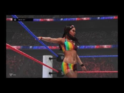 WWE 2K19 Super Show -Down Brie Bella Vs Nikki Bella extreme Rules/Falls count anywhere