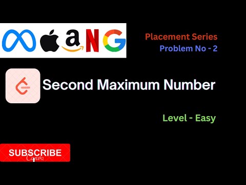 Find Second Maximum Number in Array  | Hindi
