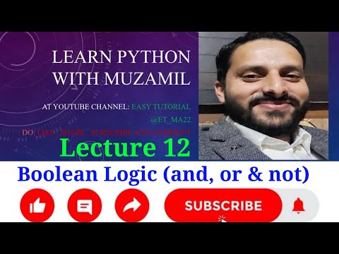 12 Pythonmadeeasy Boolean Logic Python Hindi Urdu Ncert Pythonprogramming